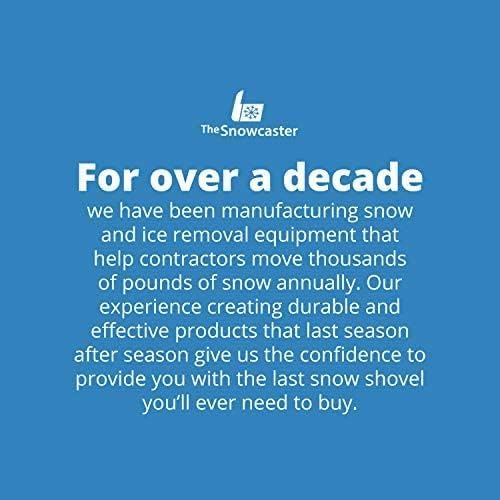 Snowcaster 70SNC 36-inch Bi-Directional Wheeled Snow Shovel Pusher and Barn Shovel, 10.5" x 36 ", Black