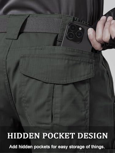 CNBQDD Mens Work Pants Cargo Tactical Construction for Men Ripstop Waterproof Lightweight Outdoor Hiking with Pockets