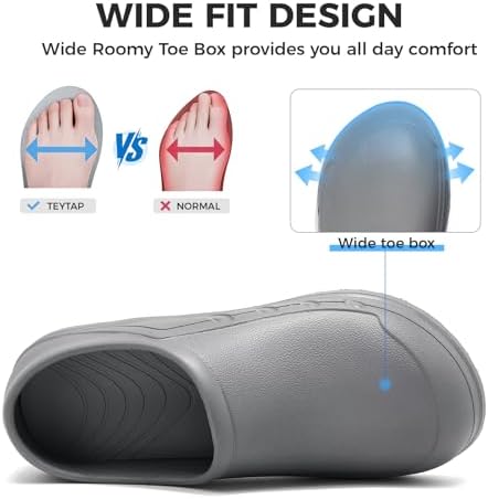 Chef Shoes Men Women Non Slip Work Shoes Water Proof Closed Toe Clogs for Nurse Kitchen Restaurant Food Service