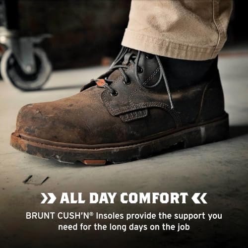 BRUNT Sullivan (Comp Toe) - 6" Waterproof Composite Toe Work Boot - EH Rated - Slip + Oil Resistant - Heat-Resistant Sole - 90-Degree Heel - Adjustable