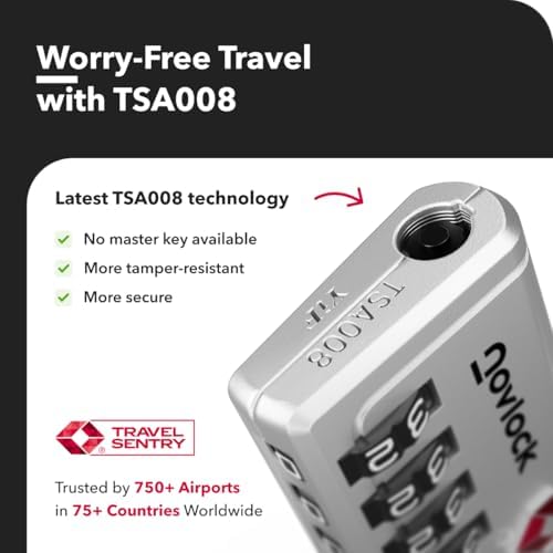 TSA Approved Luggage Locks, Travel Locks with Inspection Indicator