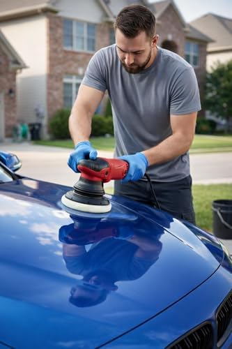 NEW! Electric Polisher Compatible with Bauer 7.5 Amp 6 in. Long-Throw Random Orbit DA Polisher - Powerful Motor Quickly Removes Moderate to Severe Defects in Less Time, Without Leaving Buffer Trails