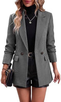 Mina Self 2026 Women's Fall Plaid Blazer Houndstooth Jacket Business Casual