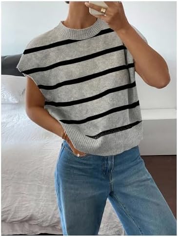 SOLY HUX Women's Short Sleeve Business Casual Sweater