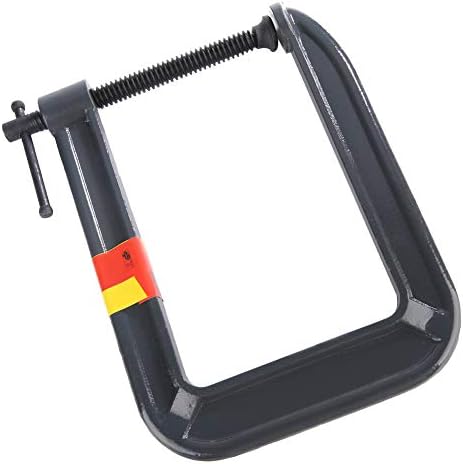 C Clamp Deep Throat U Clamp, Solid Steel G Type Woodworking C Clamp DIY Carpentry Clamping Device, Wood Clamping Device Cast Steel Deep Throat Woodworking Fixed Clamp (thickness 3.9*depth 7.3 in)