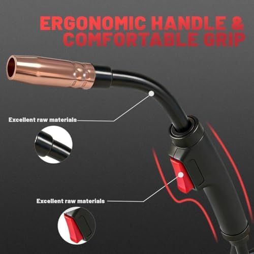 15ft MIG WELDING GUN 180A replacement for Titanium unlimited 200, MIG 140/170 Professional MP Welders.64804 64805 64806 Applicable to K530-6 style parts