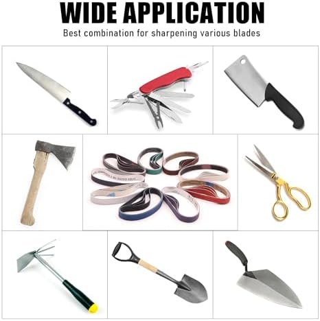 1/2" x 12" Replacement Knife Sharpener Sanding Belts, 36 Pack