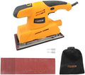 Hoteche 3.17 Amp Orbital Sander, 4.5 x 9 Inch Pad – Variable Speed, 7000–12000 RPM, Dust Bag, 5 Sandpapers & Carbon Brushes – Heavy-Duty Aluminum Base Sheet Sander for Wood, Paint & Metal