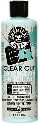 Chemical Guys, C4 Clear Cut Correction Compound for Paint Defects, 16 oz