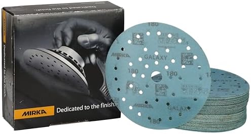 Mirka Galaxy Multifit Sandpaper 6 inch Grit 180 50 Discs Pack