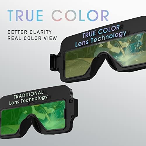 YESWELDER True Color Auto-Darkening Welding Goggles, 2-Sensor View