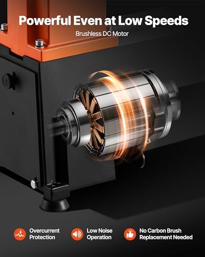 VEVOR Woodworking Lathe, 1 HP, Benchtop Wood Lathe Machine with 150 to 3800 RPM Variable Speed, 12 x 18" Workbench,Brushless DC Motor, Cast Iron Construction,for Beginners DIY Enthusiasts Woodworking