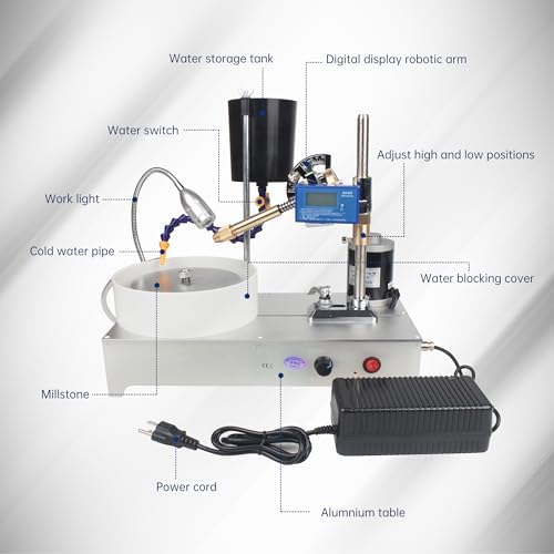 CNCTOPBAOS Gemstone Grinding Machine Polishing Angle Gem Faceting Polisher