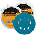 POWERTEC PRO 100PK, 5 Inch Sanding Discs Hook and Loop, 60 Grit, Ceramic Orbital Sander Sandpaper for 5 & 8 Hole Random Orbital Sanders - Automotive, Paint, Metal, Woodworking (45306C-50-P2)