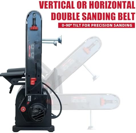 BUCKTOOL Dual Belt Sander for Knife Sharpening,4x36" Belts,1HP,2160FPM