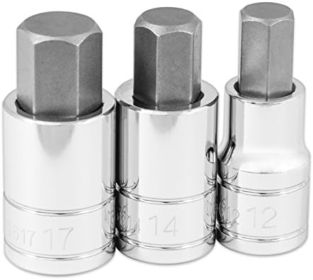 Titan 16163 1/2" Drive Metric Jumbo Hex Bit Socket Set (3 Piece)