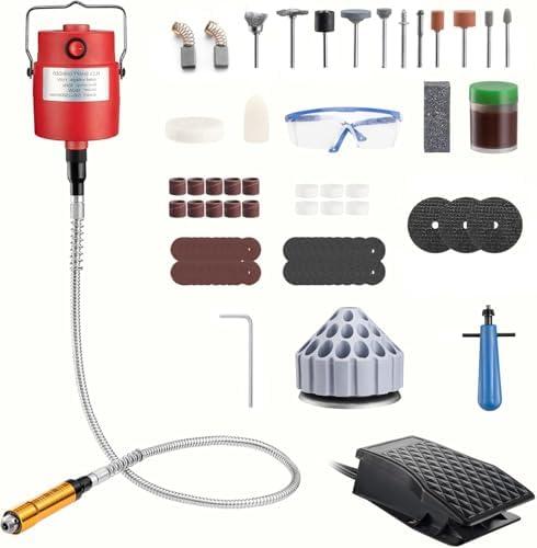 DZQ 560W Flex Shaft Grinder with 77 Accessories 500–23,000 RPM