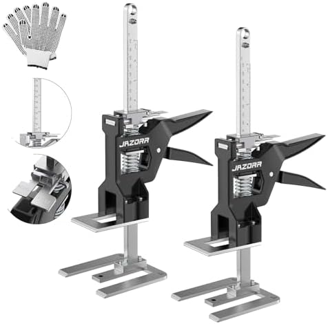 2Pcs Metal Labor Saving Arm Jack, 440LBS Furniture Lifting Tool, Furniture Jack Adjustable Height Support for Door Installation, Tile Laying, Cabinet Lifting & Window Positioning