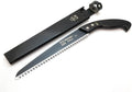 Saboten Japanese Pruning Saw 9.4 in (240mm) – Fluorine-Coated High-Carbon Steel Blade, 7.5mm Tooth Pitch, Smooth Pull Cuts, Wooden Handle, Wood Sheath Included, Made in Japan