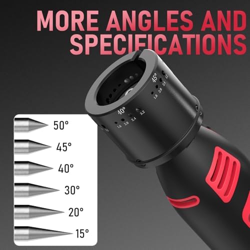YESWELDER 110V Tungsten Electrode Sharpener, LED Display, 6 Angles 4 Sizes