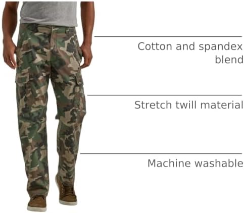 Wrangler Authentics Men's Relaxed Fit Stretch Cargo Pant