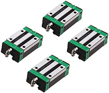 Linear Guide Rail 2 X HGR 20-600mm Linear Slide Rail + 4 X Bearing Blocks Linear Guideway Rail for DIY CNC Routers Lathes Mills