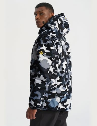 GEMYSE Men's Winter Ski Jacket Waterproof Snow Coat with Detachable Hood