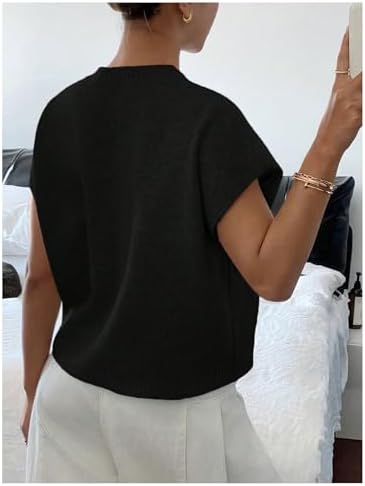 SOLY HUX Women's Short Sleeve Business Casual Sweater