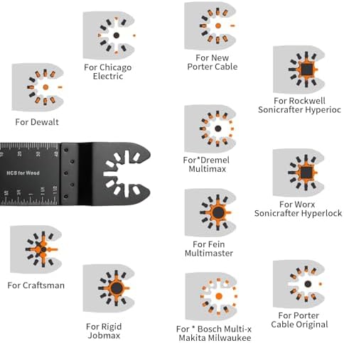 TrivdPro 100PCS Oscillating Saw Blades, Multitool Blades for Wood Plastics