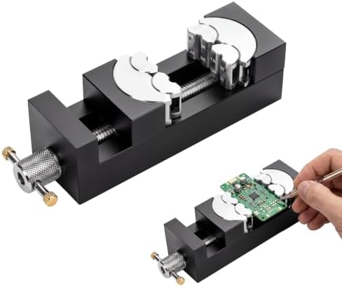 Smart Mini Fractal Vise, Heavy Duty Drill Press Vise Bench Vise Clamps, Portable Table Fractal Jaws, Fixed Tool for Woodworking, Handcraft Creations, Metal, Cutting Conduit, Drilling, Irregular Object