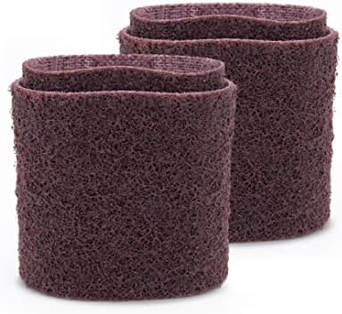 CS Unitec | 42011 | PTX Fleece - Nonwoven Sleeve. 180 Grit, 3-1/2" Diameter x 4" Width, Pack of 4 - Made in Germany