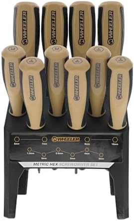 Wheeler 10 Piece Metric Hex Screwdriver Set for Pistol Rifle Handgun Gunsmithing Rebuild and Maintenance