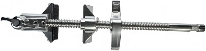 12" End Jaw Vise Grip with 5/8” Stud Pin and Hex Receiver Socket,Steel Shaft End Pipe Clamp with Adjustable Jaws for C Stand,Video Light,Soft box,Ball Head,Magic Arm Studio Accessories