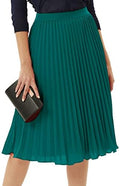 GRACE KARIN Pleated Midi Skirt for Women Chiffon A-Line Outfits