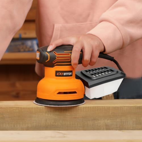 5" Orbital Sander,300W 5000-12000OPM Variable Speed 20 Sandpapers
