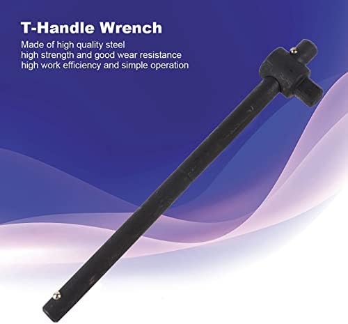 1/2 Inch Drive Sliding T-Handle Socket Wrench, 9.84 Inch Heavy Duty Steel Bar