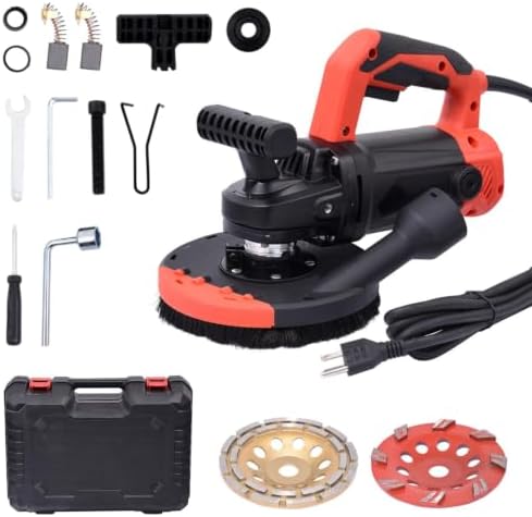 7-Inch Concrete Floor Grinder, 2200W Powerful concrete sander Machine