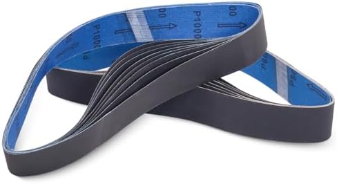 1-1/2 x 30 Inch Silicon Carbide Sanding Belts,Extra Fine Grit,15 Pack