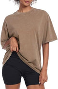 Womens Vintage Oversized T Shirts Acid Washed Baggy Cotton Tee Workout Gym Shirts Boyfriend Short Sleeve Tops