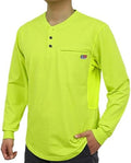 BOCOMAL FR Shirts for Summer Breathable Vented Mesh Flame Resistant Henley