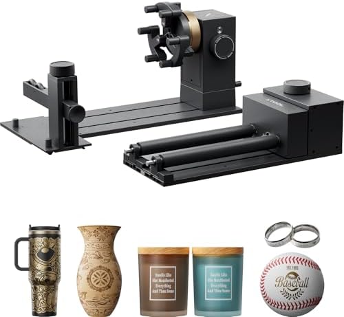 xTool RA3 World's First Smart MagSwap Rotary for xTool P3, F2 Ultra, F1 Ultra, F2 Laser Engraver, 360° LiDAR Mapping Alignment, Intelligent Rotary that Masters Engraving on Rings, Tumblers & Ornaments