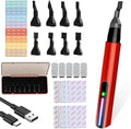 Electric Reciprocating Sander Mini Pen Detail Sander Tool USB Quick Charging Sanding Pen Portable with 8pcs Sanding Head Self-Adhesive Sandpaper 3 Gears Adjustable for Grinding Polishing