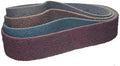 8 x 2 inch Rubber Expansion Centrifugal Wheel Working with Zirconia/Non-Woven Nylon Sanding Bands (Nylon Belts 4 pcs Mix)
