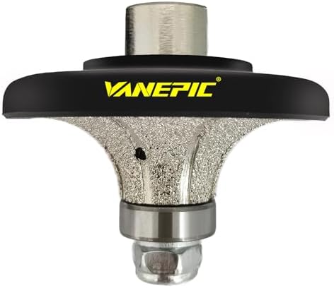 3/4 inch B20 Diamond Demi bullnose Half Bullnose Profile Wheel Diamond Hand Profiler Router Bit with 5/8-11 Thread for Grinder Polisher Granite Marble Concrete and Countertop Edge Shaping