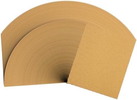 100 Pcs 120 Grit Sandpaper 9 x 11 Inch Sand Paper Alumina Gold