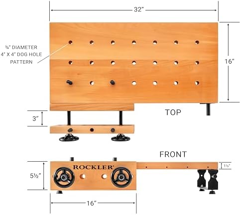 Rockler Handy Bench Portable Workbench with Moxon Vise