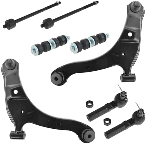 TRQ Front Steering & Suspension Kit Control Arm with Ball Joint Sway Bar