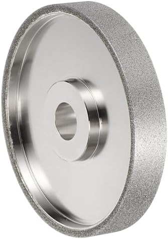 HARFINGTON Diamond Lapidary Wheel 6 Inch x 1 Inch Arbor Hole 100 Grit Grinding Wheels for Stone, Marble, Glass, Ceramics, Crystal, Carbide, Steel