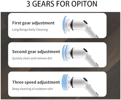 Electric Spin Scrubber with Long Handle Toilet Deep Cleaning Bathtub Brush for Home Kitchen Car
