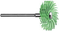 Dedeco Sunburst Radial Bristle Discs 6-Pack - 7/8" Curved 4-Ply Mounted Discs - Light Green 14000 Grit (Ultra-Fine, 1 Micron) - Aluminum Oxide for Polishing & Finishing
